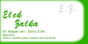 elek zalka business card